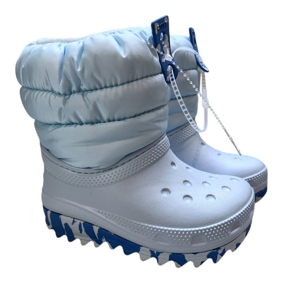 Crocs Classic Neo Puff Boot Little Kid Winter Snow Blue Child Toddler c11 - Picture 1 of 15